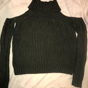 Cold shoulder sweater